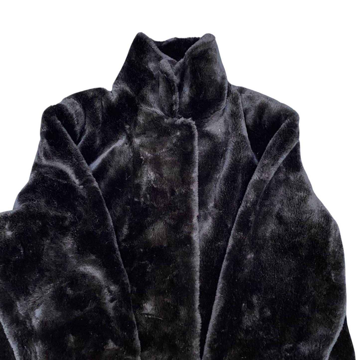 Canda Collection by C&A Faux Fur Jacket Womens L Black Long Sleeve Inner Pocket