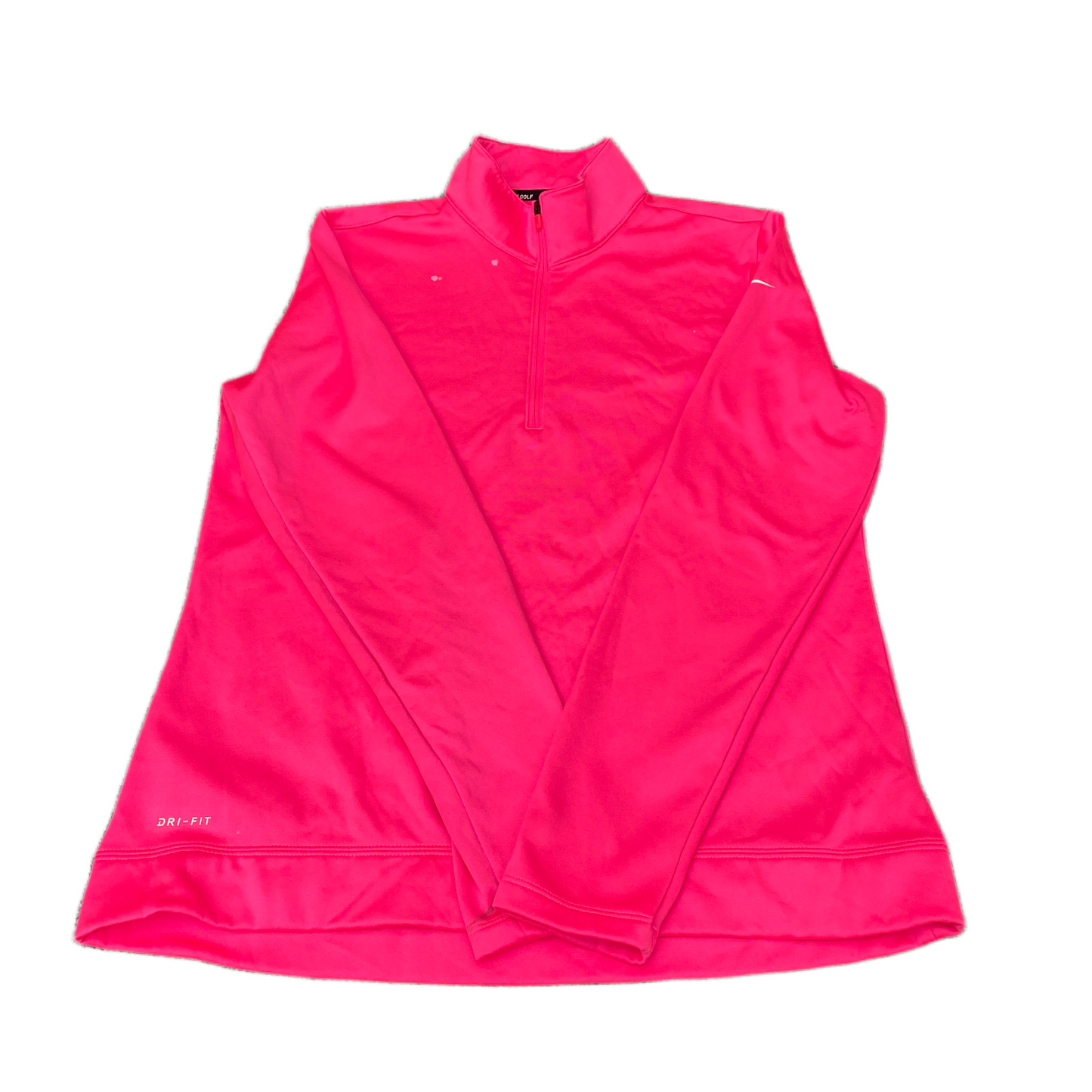 Nike Golf 1/4 Zip Pullover Womens Medium Pink Dri-Fit Athleisure Activewear Top