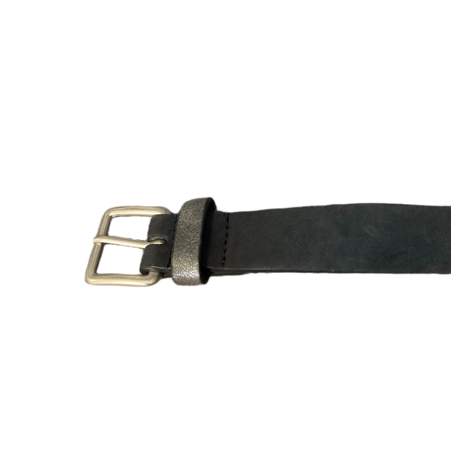 Glamorous Waist Belt Mens Black Polyurethane Adjustable Silver Buckle 68 inches