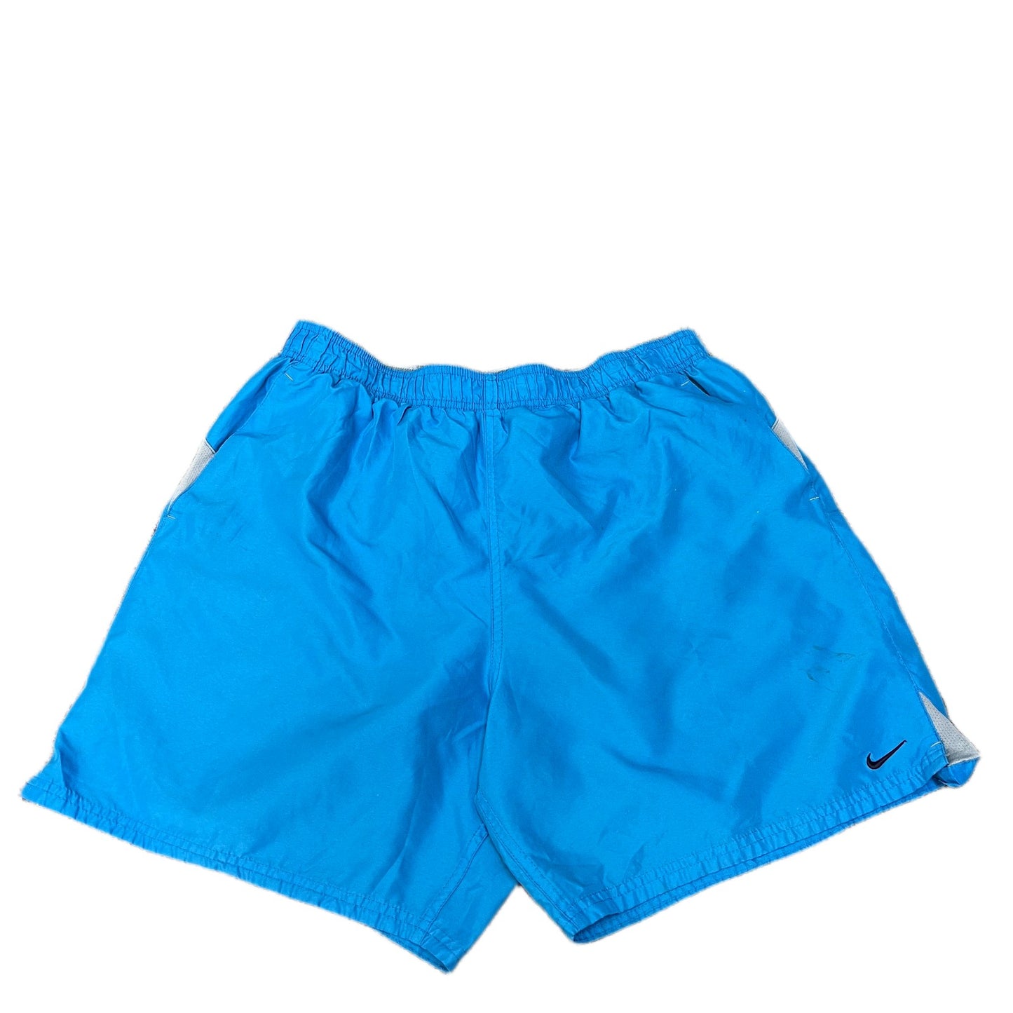 Nike Swim Board Shorts Fits as Mens S 30" Waist Blue Mesh Lined Surf Surfing