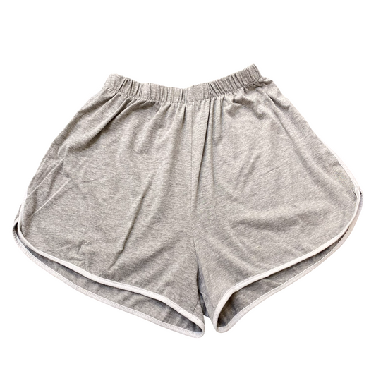 Romwe Sprinter Running Shorts Womens Small Grey Elastic Waist Athletic Gym Fit