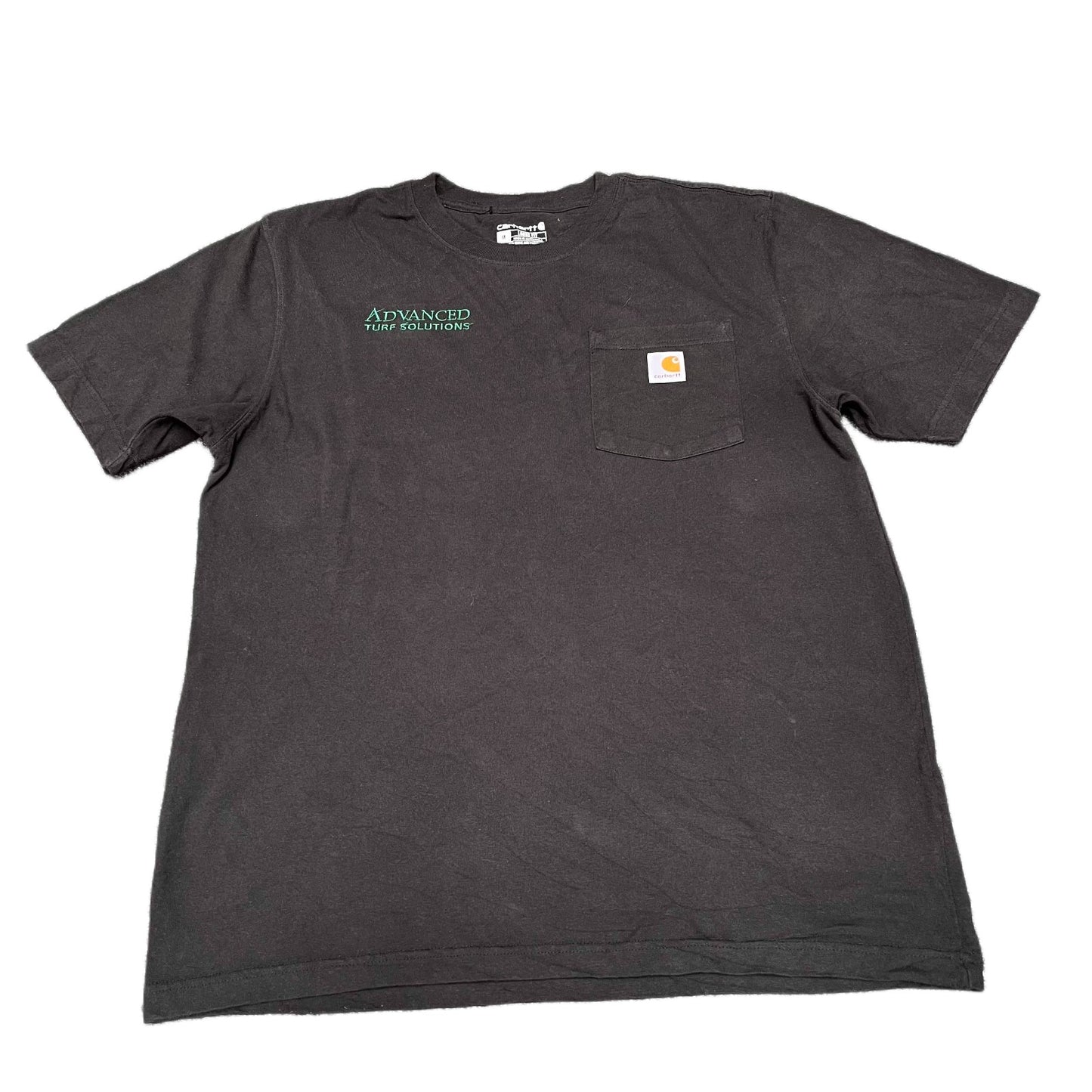 Carhartt Pocket T-Shirt Mens Medium Black Advanced Turf Solutions Loose Fit Tee