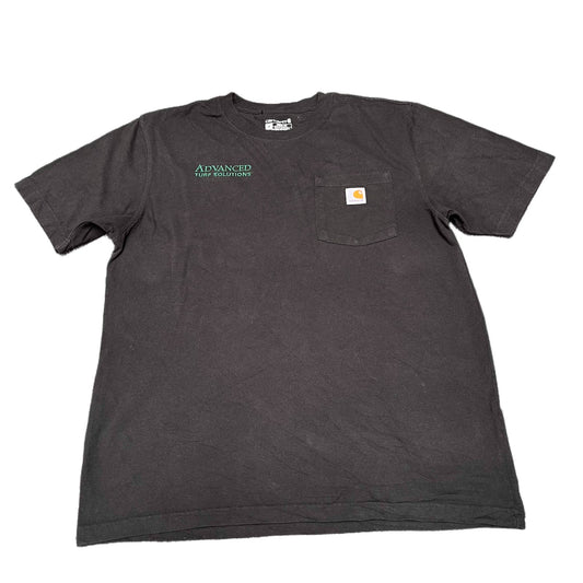 Carhartt Pocket T-Shirt Mens Medium Black Advanced Turf Solutions Loose Fit Tee