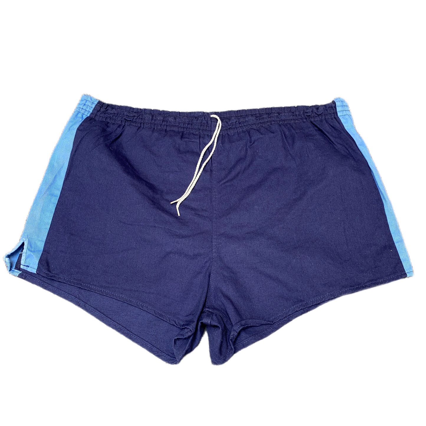 Running Sprinter Shorts Women 2XL 36" Waist Navy Athletic Drawstring Dolphin Hem