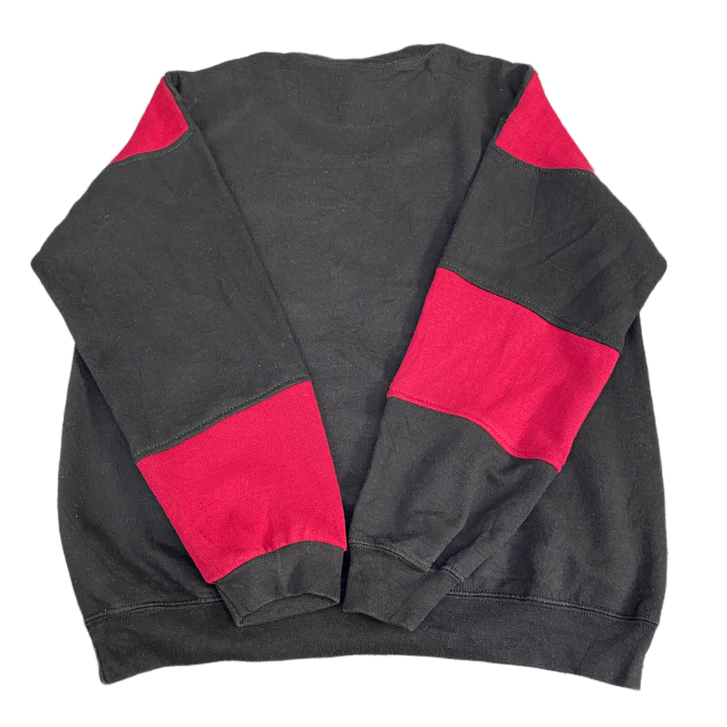 Nike Reworked Sweatshirt Mens M Pink Black Embroidered Spellout Logo Vintage Y2K