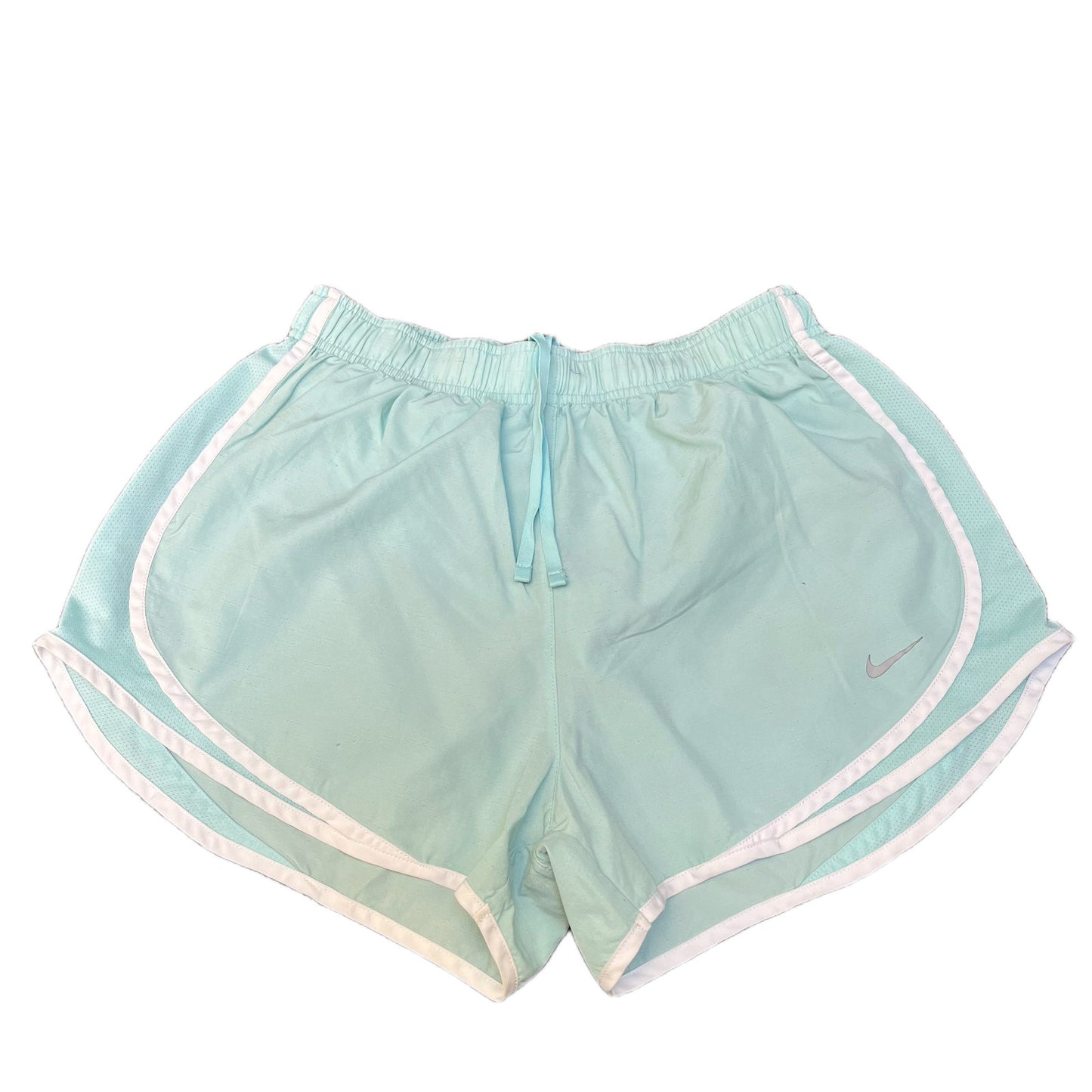 Nike Running Sprinter Shorts Fits as Women S 26" Waist Green White Dolphin Hem