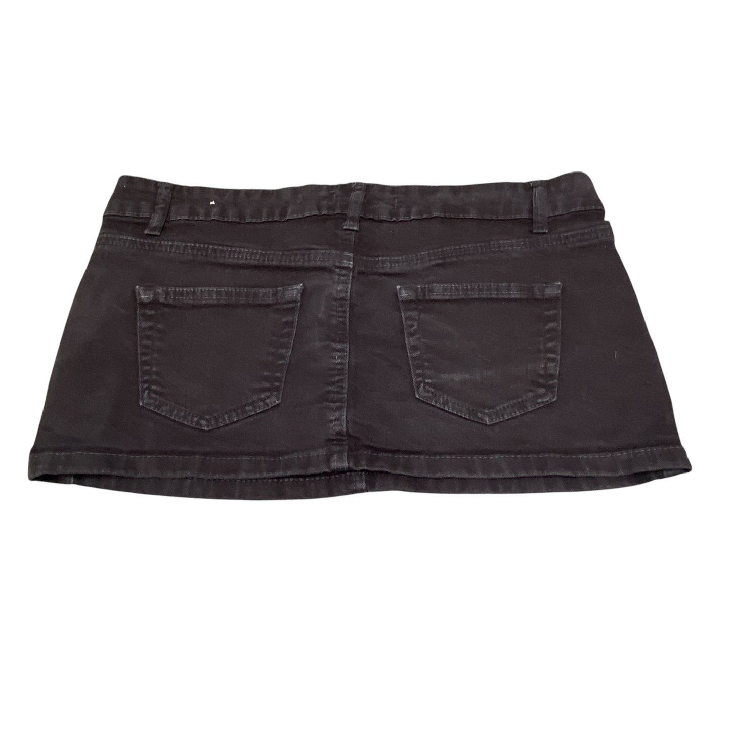 TR Denim Rules Short Skirt Womens L Black Denim Dark Wash Pockets Outdoor