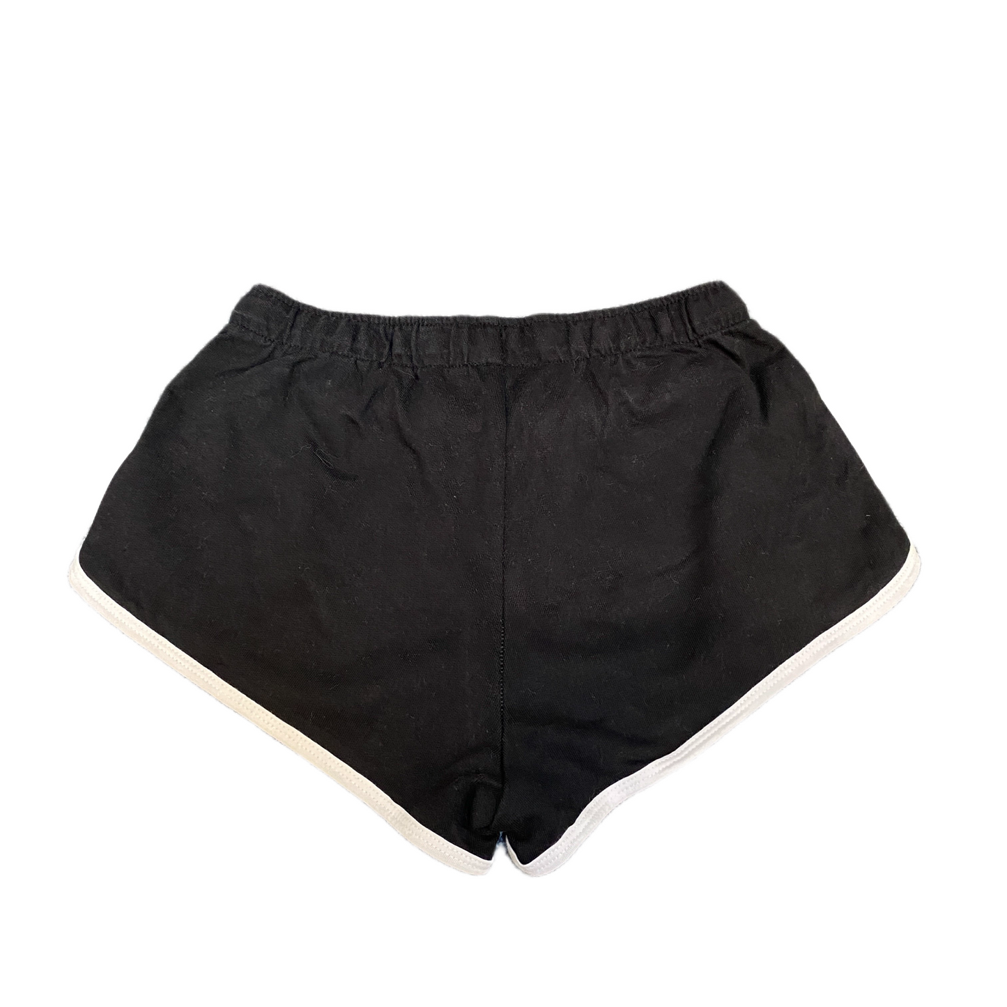 Running Sprinter Shorts Women S 24" Waist Black Athletic Gym Workout Dolphin Hem