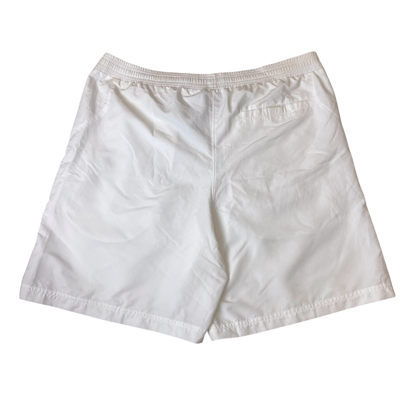 Nike Running Shorts Mens XL White Dri-Fit Pleated Drawstring Waist Athletic