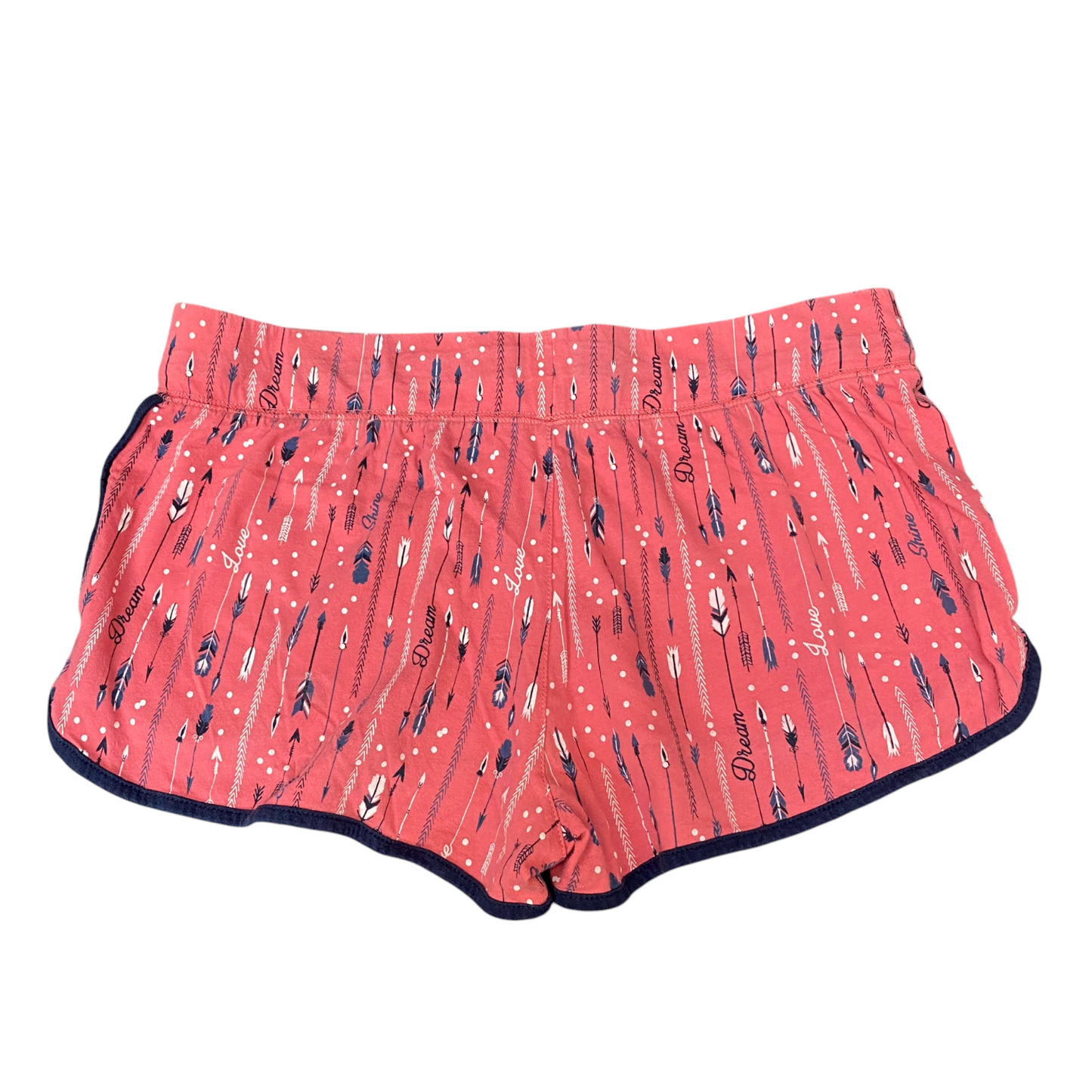 Swim Trunks Shorts Womens M Pink Printed Drawstring Elastic Waist Dolphin Hem