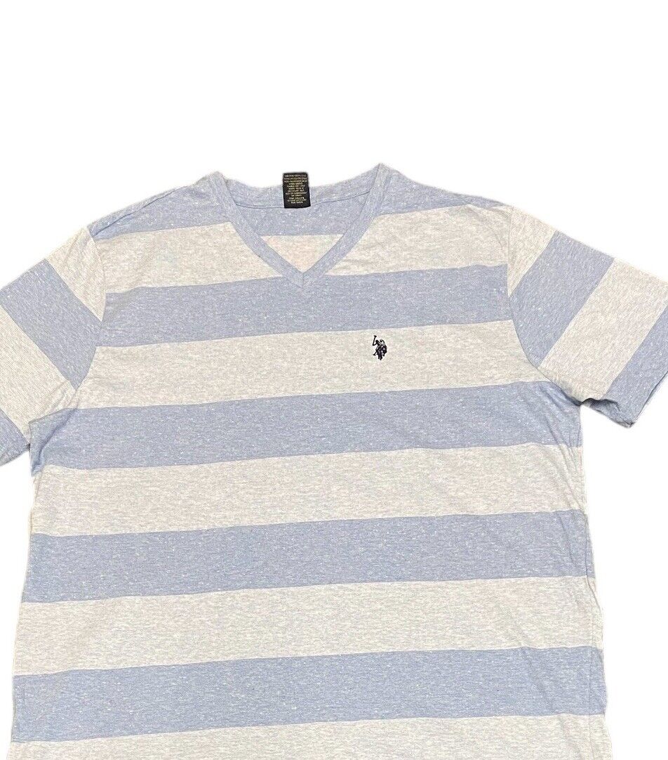 US Polo Assn. T Shirt Blue Stripes Womens XL