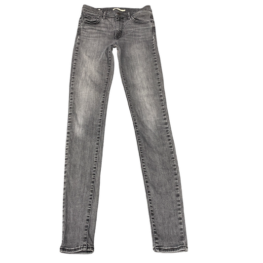 Levi's Jeans Womens 27" Waist Grey Premium Red Tab 720 High Rise Super Skinny