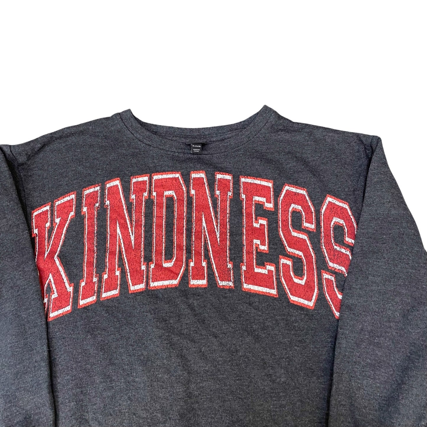 Art Class Sweatshirt Womens Medium Black Long Sleeve Crew Neck Kindness Graphic