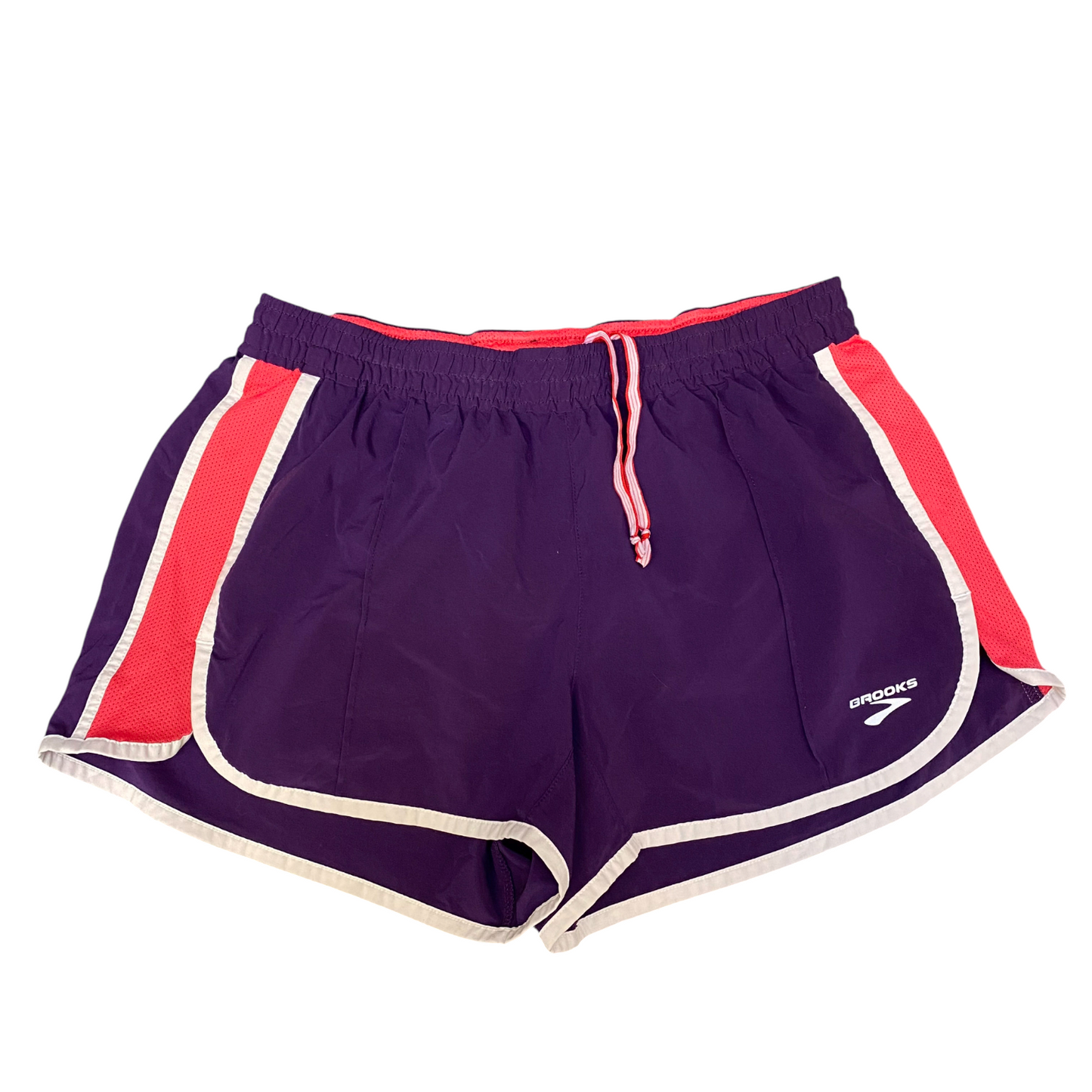 Running Sprinter Shorts Womens Large Purple Pink Athletic Dolphin Hem Drawstring