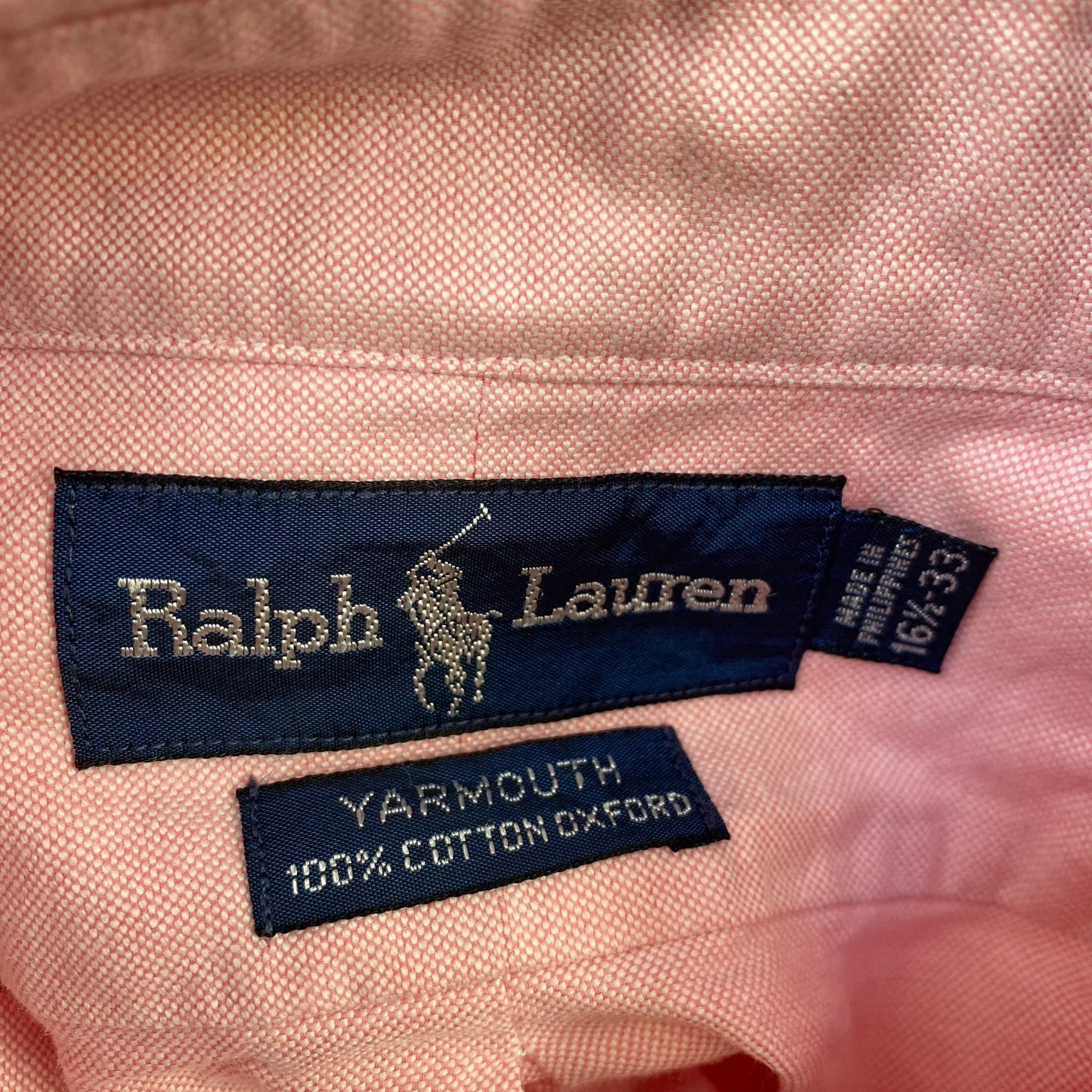 Ralph Lauren Formal Shirt Mens L Pink Yarmouth Solid Long Sleeve Button Down