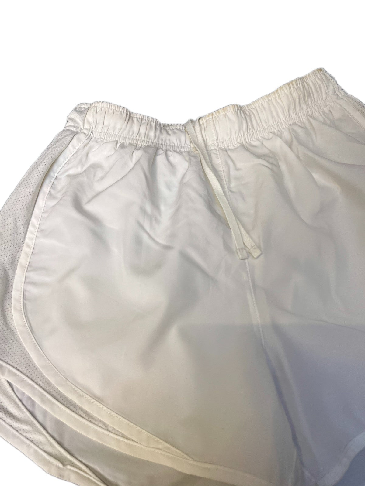 Nike Dri-FIT Running Shorts Fits as Womens Small 23" Waist White Dolphin Hem