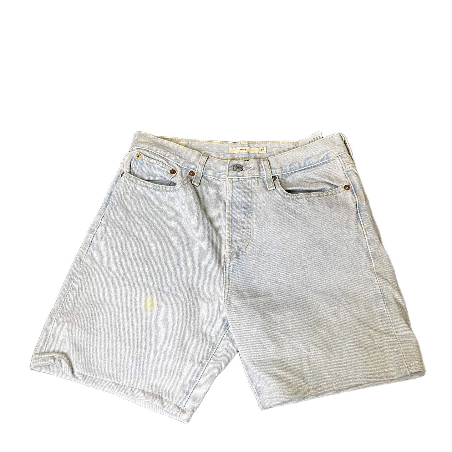 Levi's Premium Wedgie Shorts Fits as Womens M 29" Waist Blue Denim Light Wash