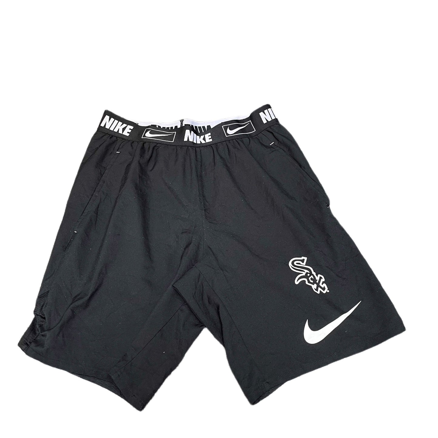 Nike Dri Fit MLB Chicago White Sox Active Shorts Fits as Mens XS 27" Waist Black