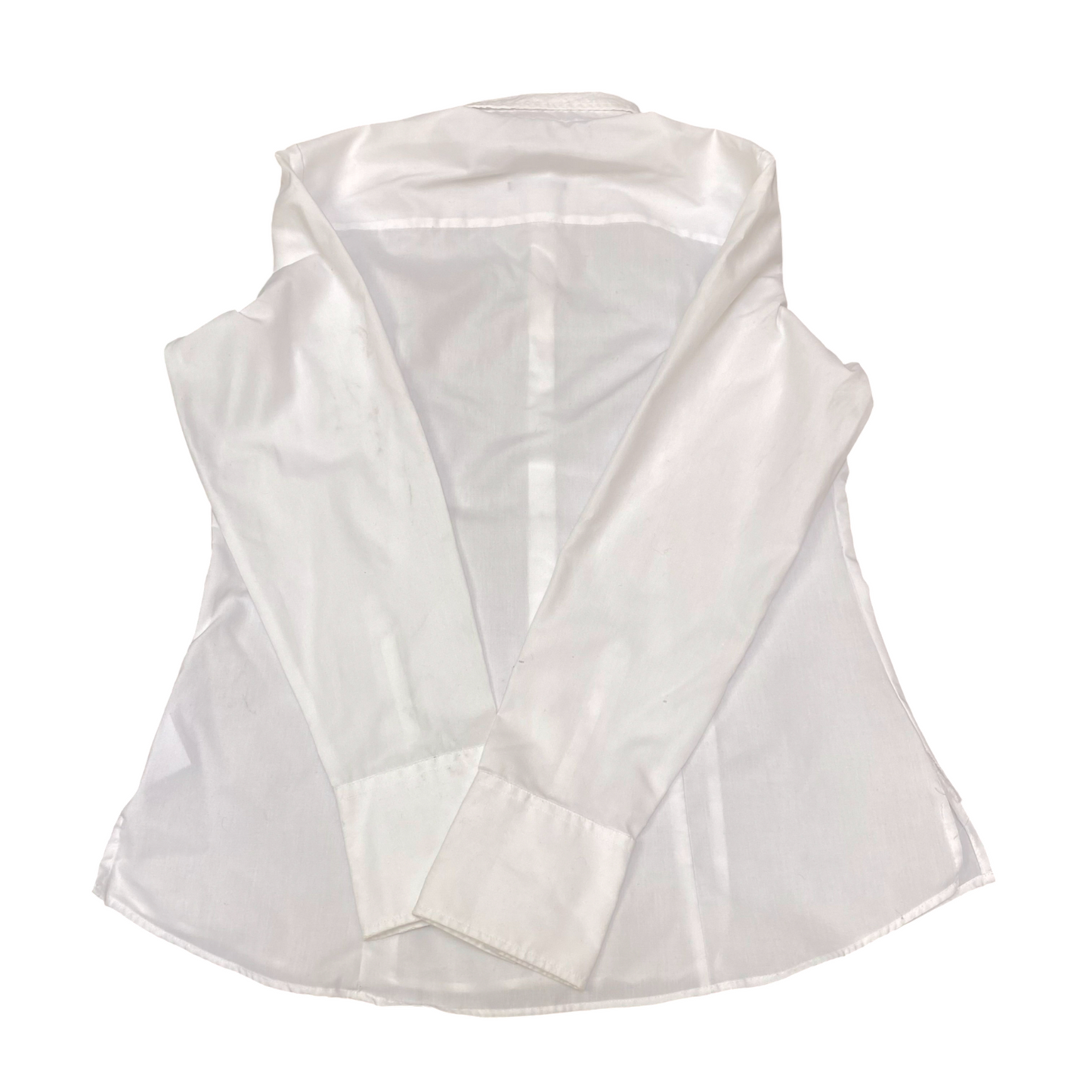 Shirt Top Womens M White Long Sleeve Collared Button Down Casual Outdoor