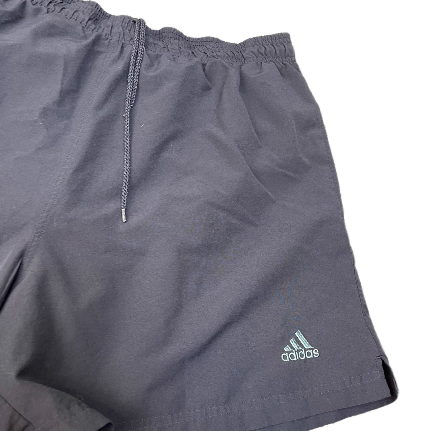 Adidas Athletic Shorts Mens XL 35" Waist Black Lined Running Workout Drawstring