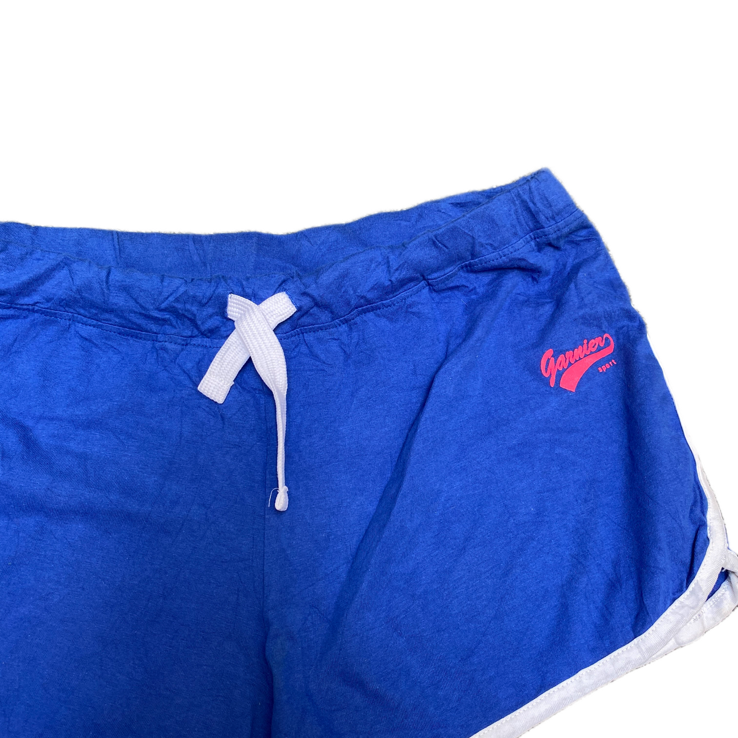 Running Sprinter Shorts Women XL 30" Waist Blue Athletic Gym Workout Dolphin Hem