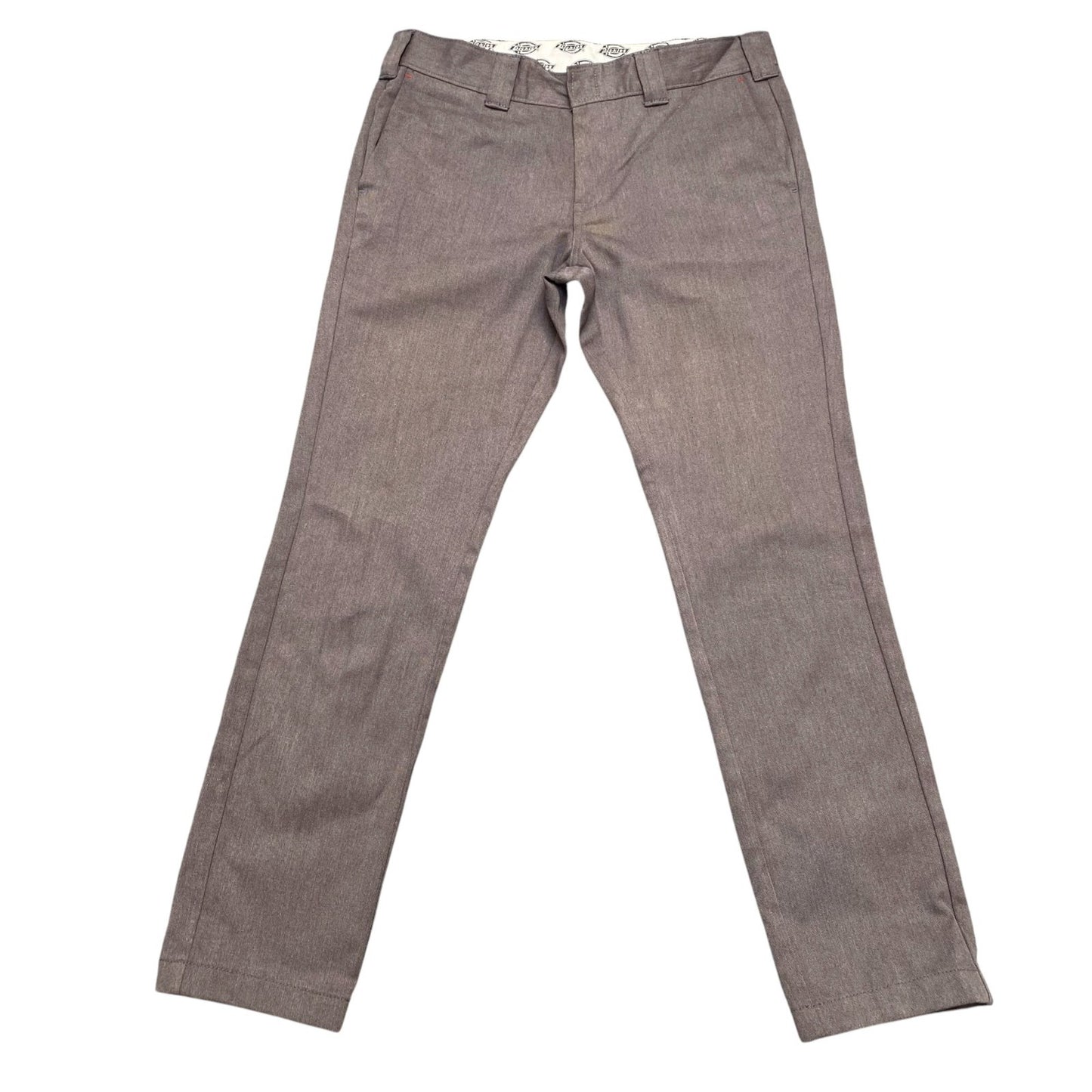 Dickies Trousers Mens Medium Brown Slim Fit Casual Flat Front Slash Pockets