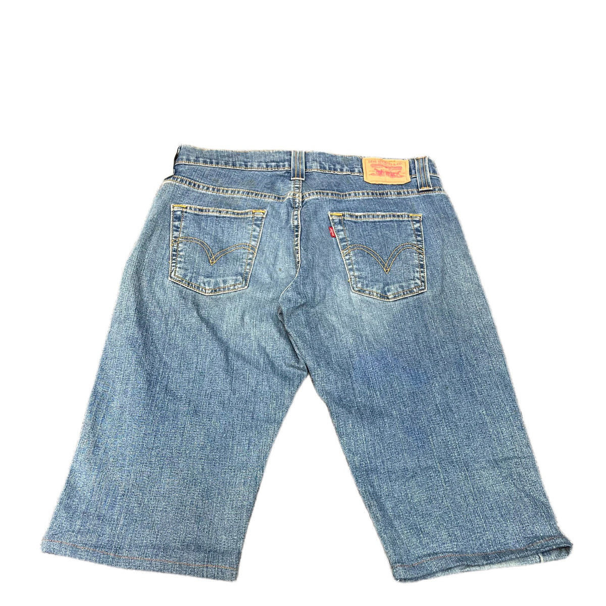 Levi's Jean Shorts Fits as Womens M 29" Waist Blue Denim Medium Wash Red Tab