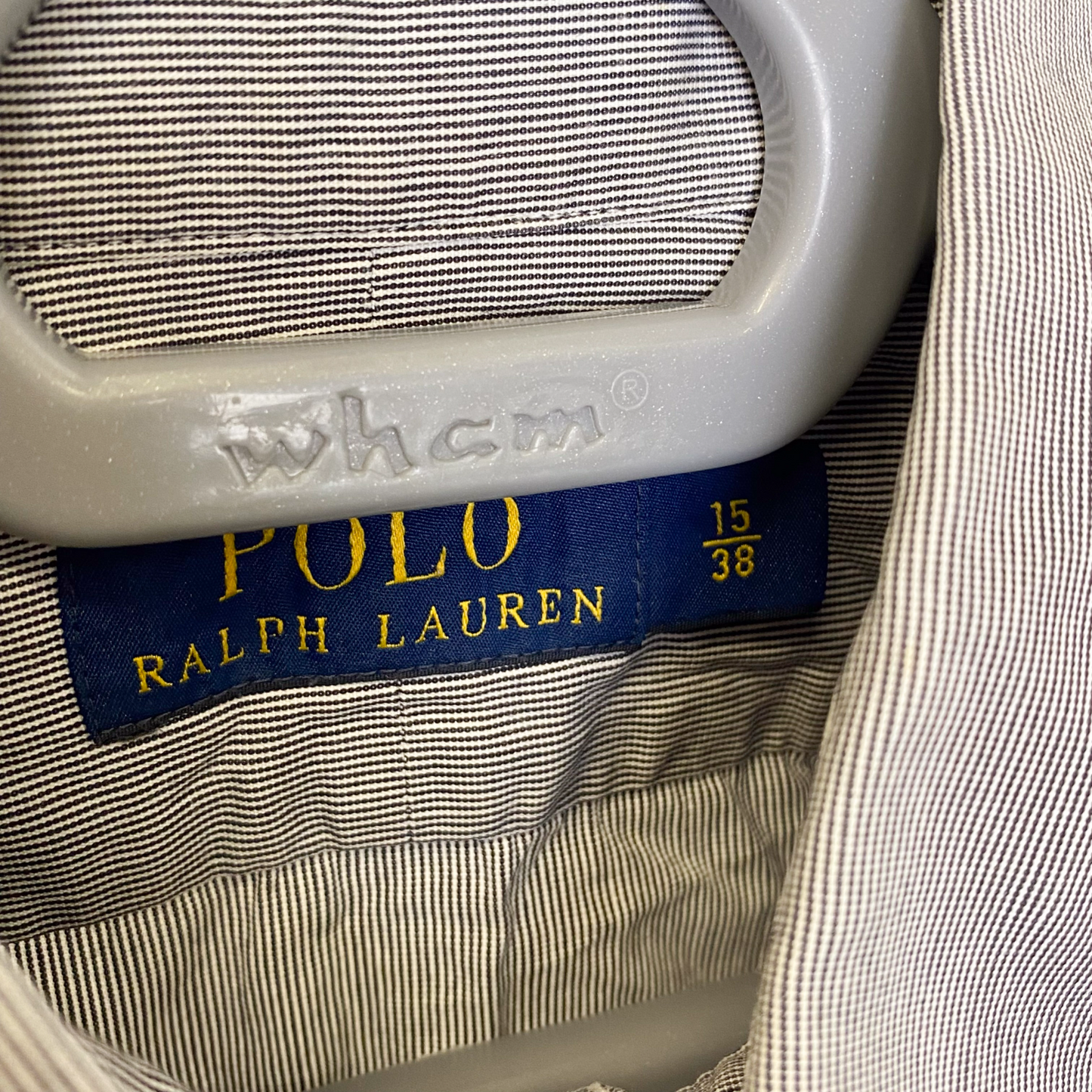 Ralph Lauren Formal Shirt Mens Small Black Pinstripe Small Black Polo Pony Logo