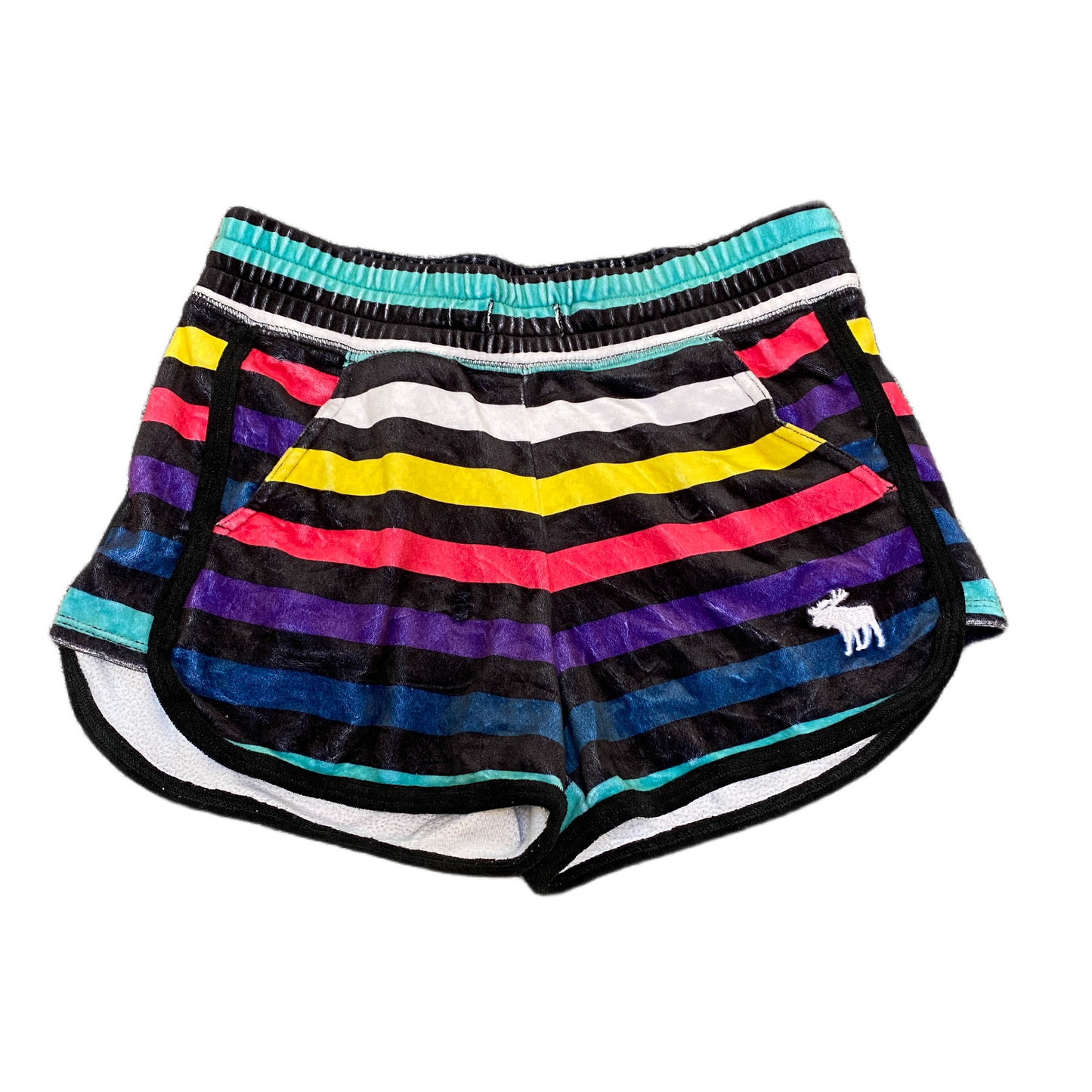 Running Sprinter Shorts Womens S 24" Waist Multi Striped Athletic Gym