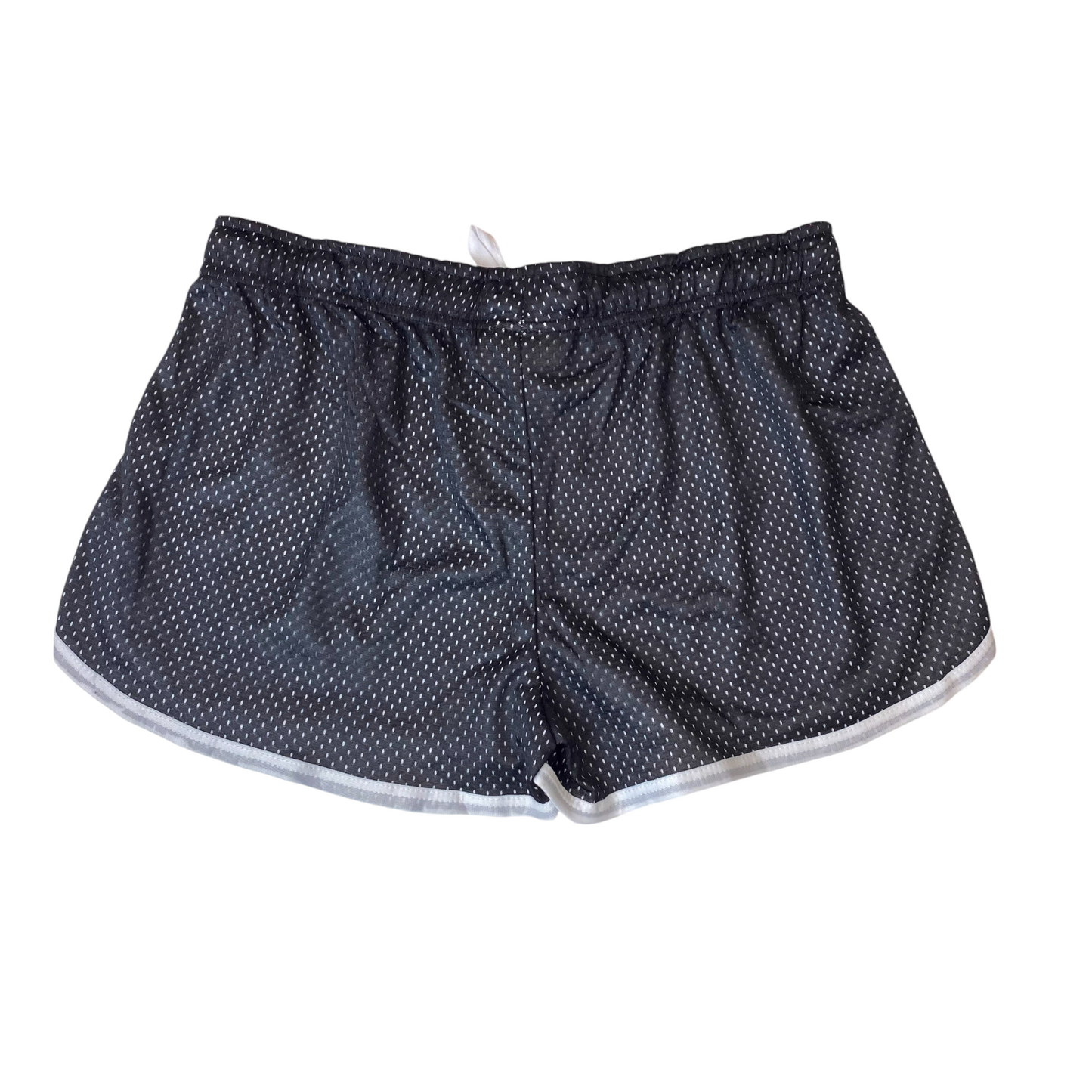 Bobbie Brooks Sprinter Shorts Womens L Black Polka Dots Drawstring Waist Outdoor