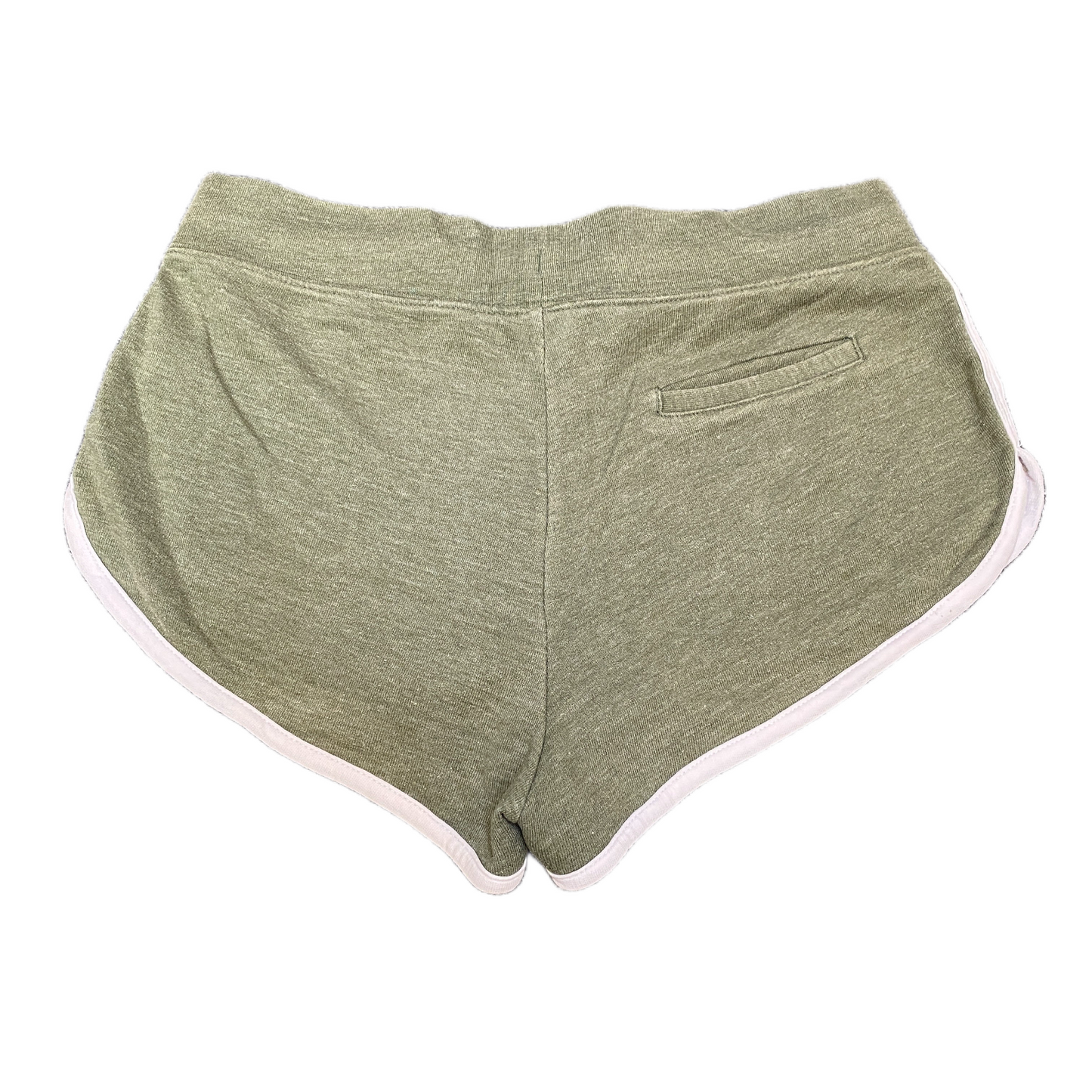 Running Sprinter Shorts Women S 29" Waist Green Athletic Gym Workout Dolphin Hem