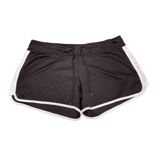Danskin Now Running Sprinter Shorts Womens Large Black Elastic Waist Drawstring
