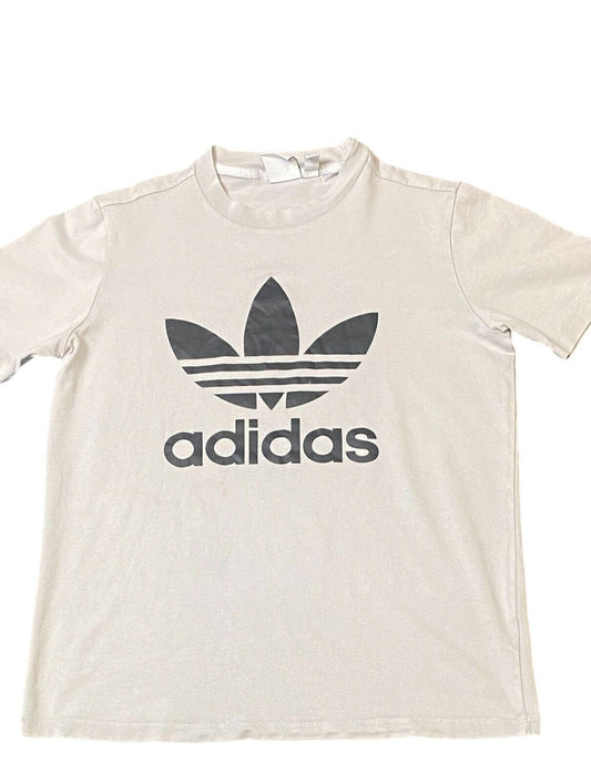 Adidas Originals T-Shirt Youth 18 Grey Crew Neck Pullover Graphic Print Tee