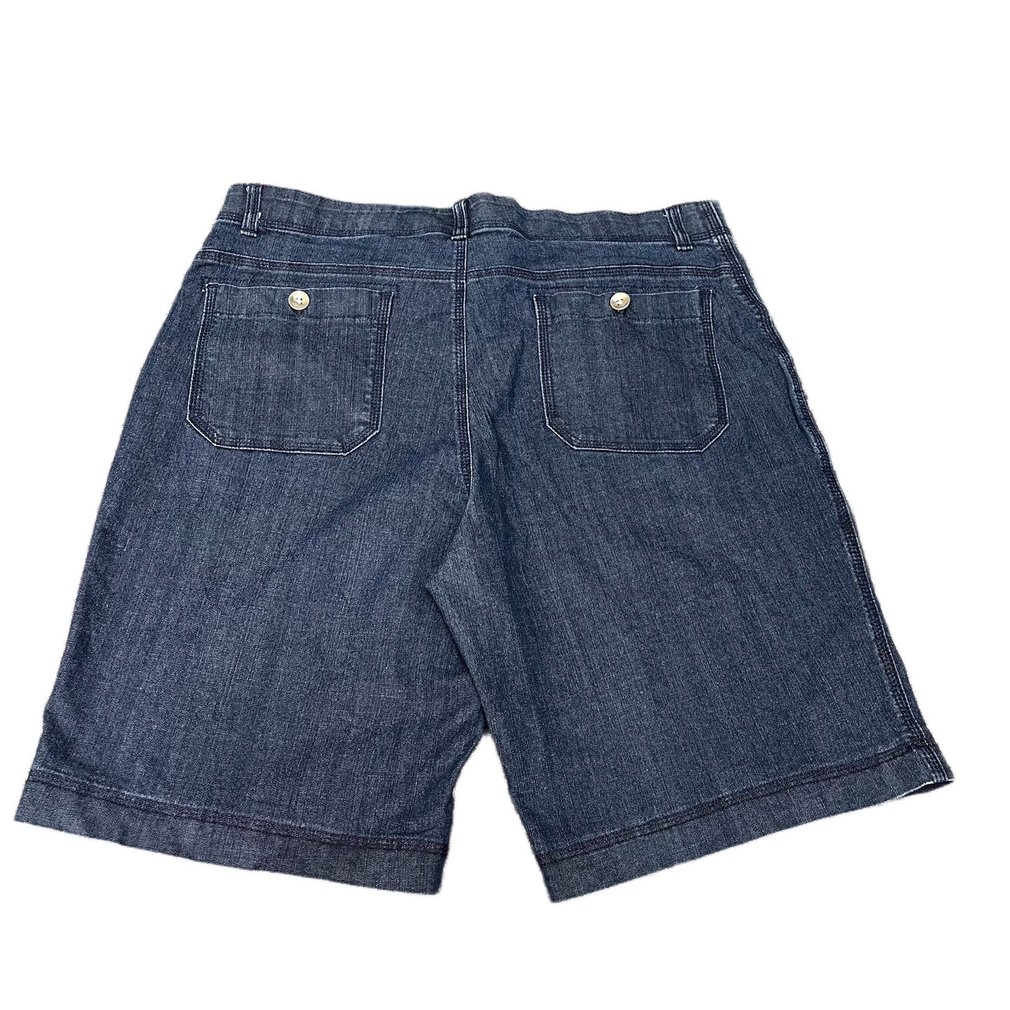 Lee Denim Shorts Fits as Womens 2XL 37" Waist Blue Dark Wash Comfort Waistband