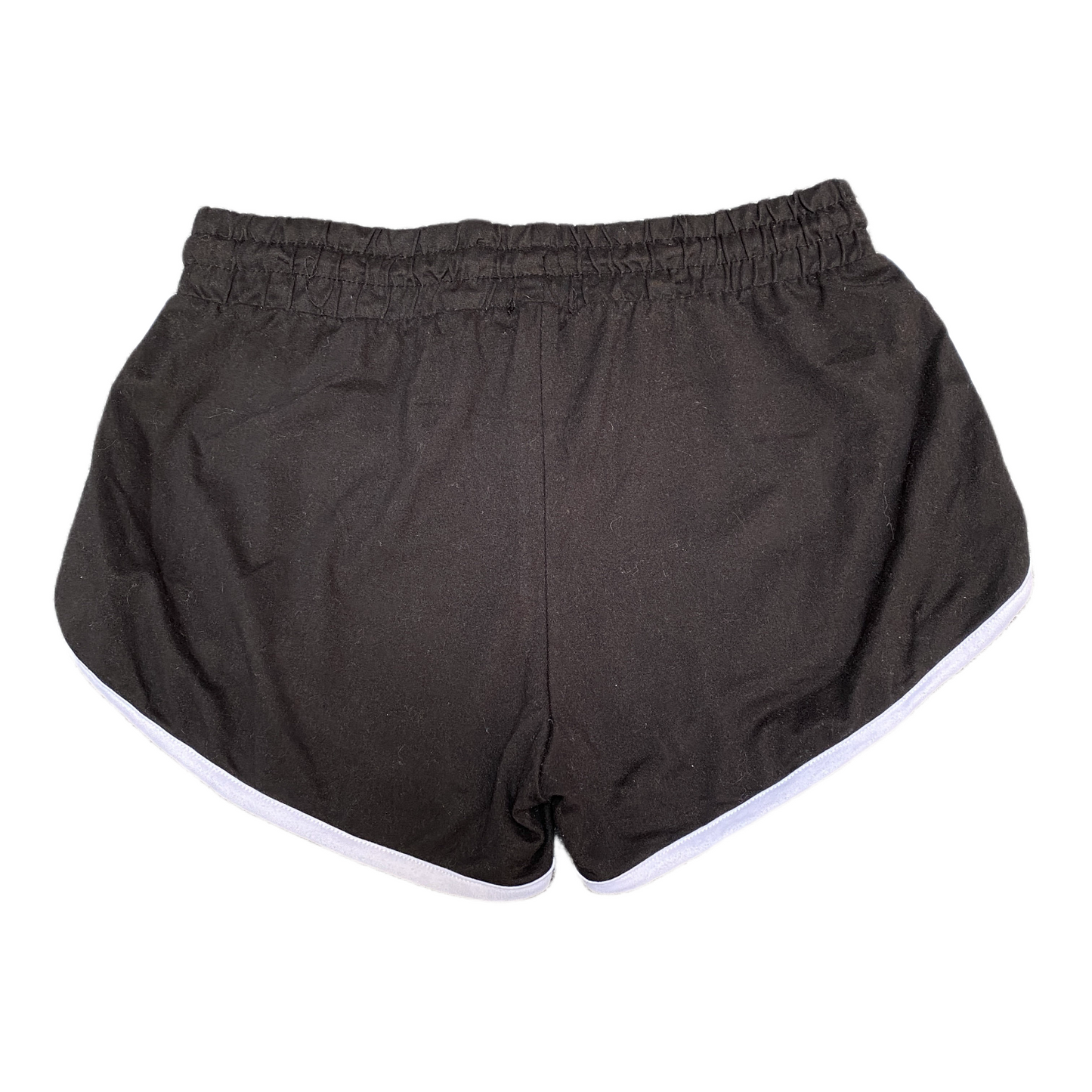 Running Sprinter Shorts Women L 28" Waist Black Athletic Gym Workout Dolphin Hem