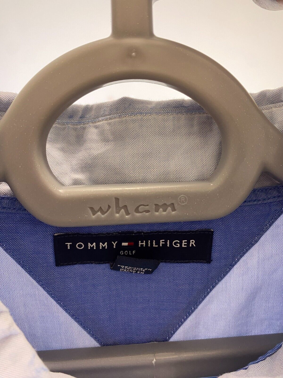 Tommy Hilfiger Shirt Mens Large Blue Casual Long Sleeve Collared Button Down