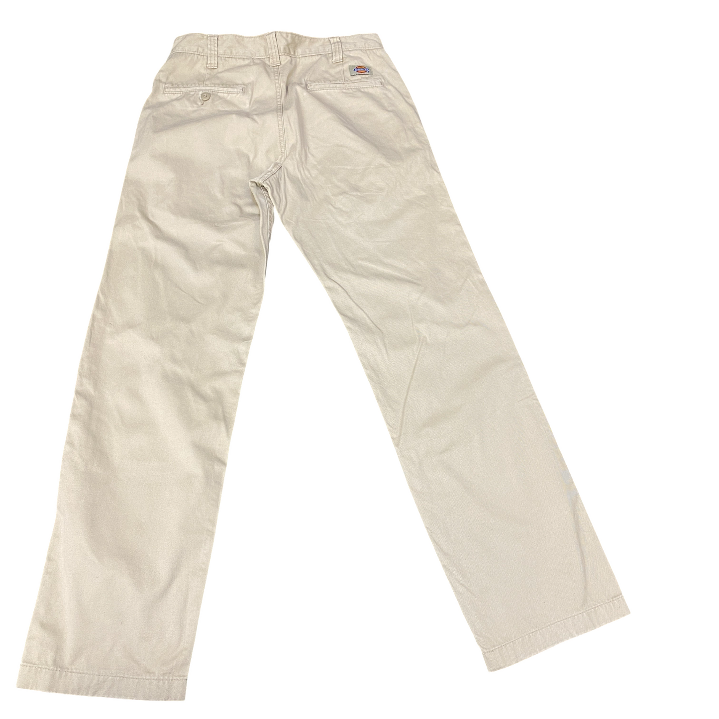 Dickies Pants Mens Medium Beige Slash Pockets Stretch High Waisted Straight Leg