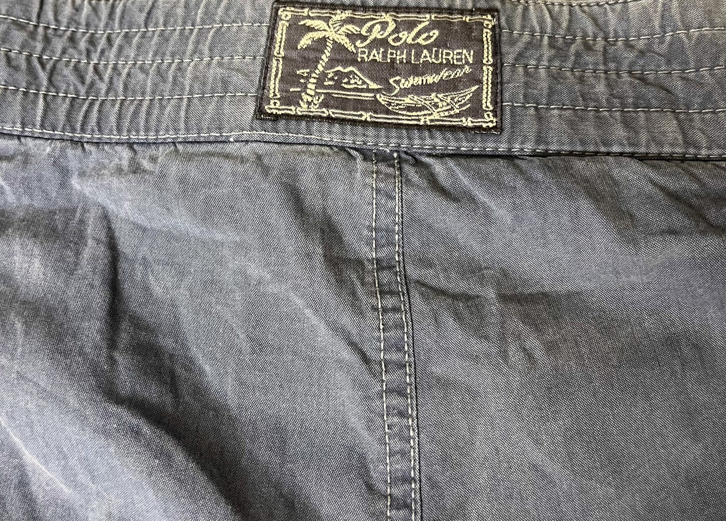 Polo Ralph Lauren Swim Trunks Board Shorts Mens XL 39" Waist Blue Drawstring
