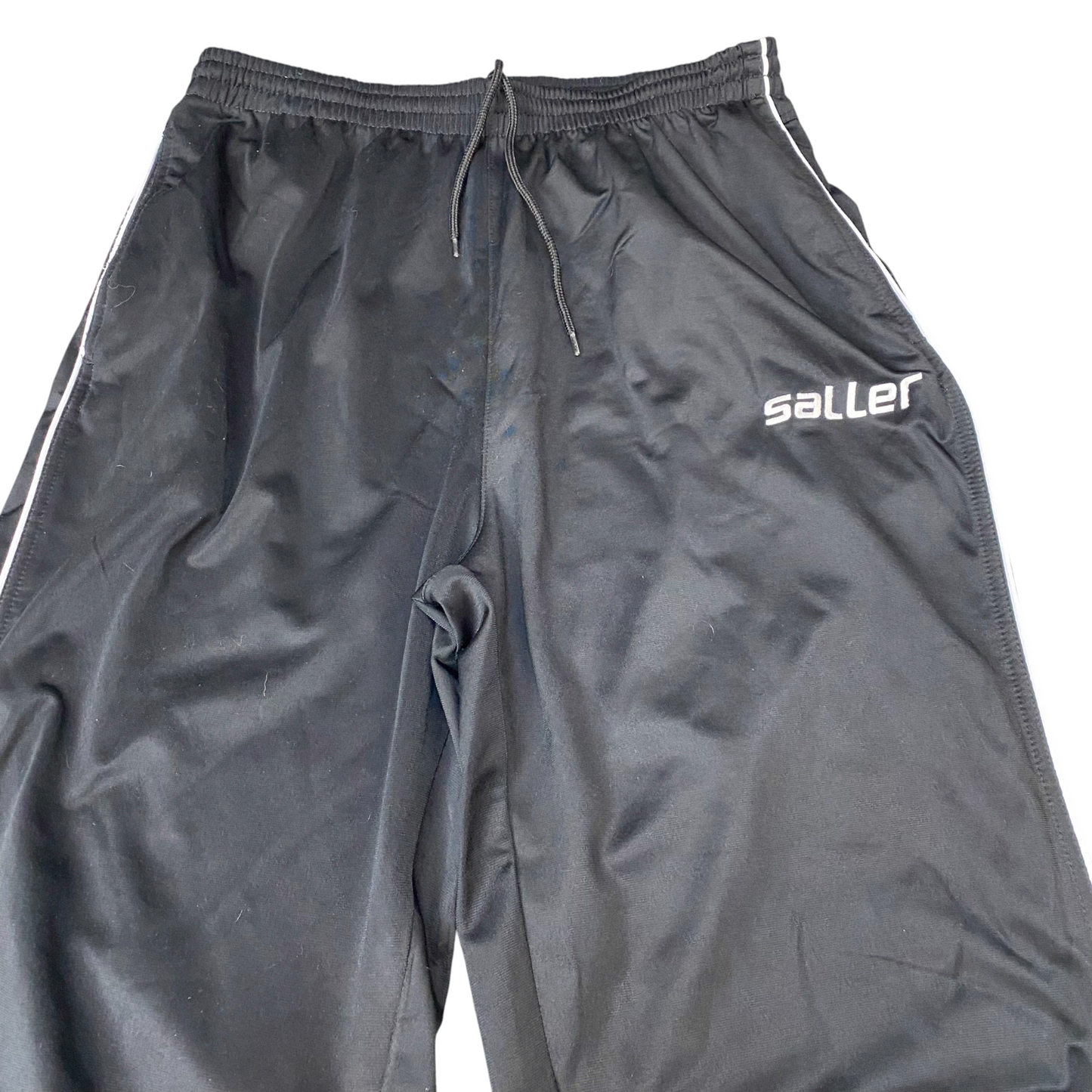 Saller Soccer Apparel Training Pants Mens XL Black Drawstring Waist Ankle Zip