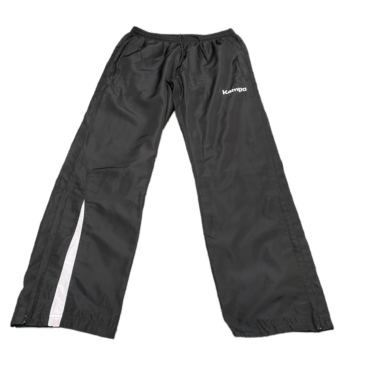 Kempa Handball Joggers Fits as Womens 32" Waist Black Ankle Zip Track Trouser