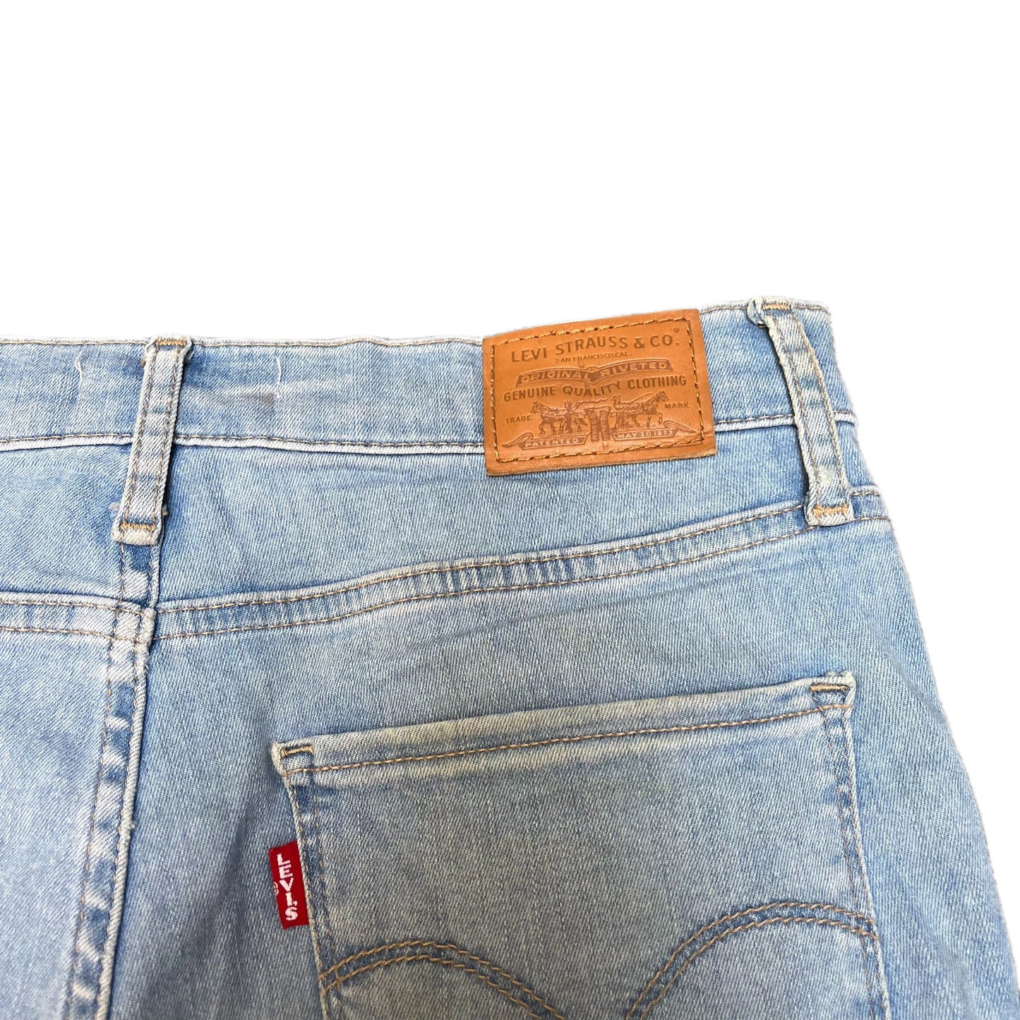 Levi's 720 Super Skinny Denim Shorts Fits as Womens M 30" Waist Blue High Rise