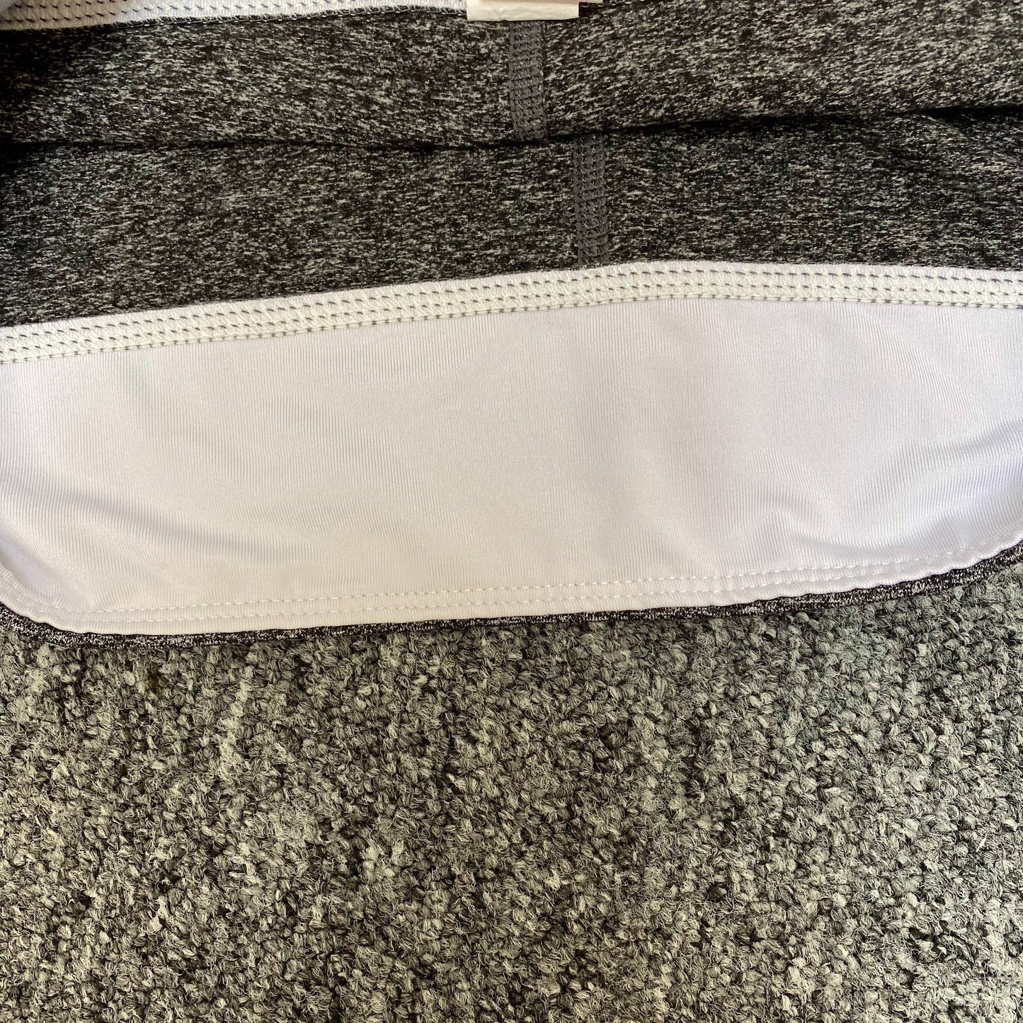 Sprinter Shorts Womens Medium Grey Space Dye High Waisted Athletic Gym Workout