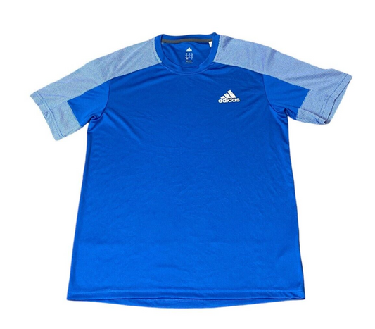 Adidas Activewear T-Shirt Men's Medium Blue Climalite Running Classic Crew Neck