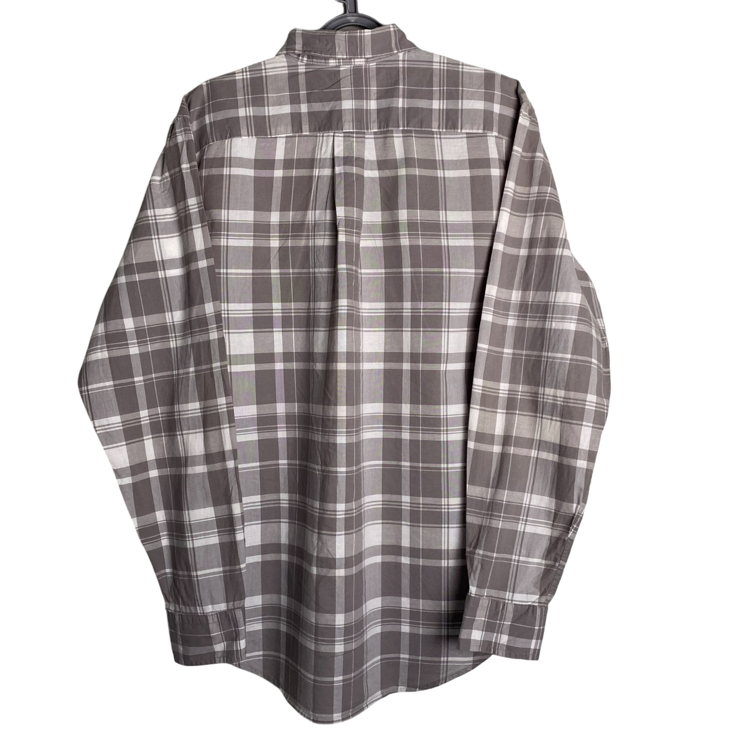 Ralph Lauren Shirt Womens XL Grey Plaid Long Sleeve Small Grey Polo Pony Logo