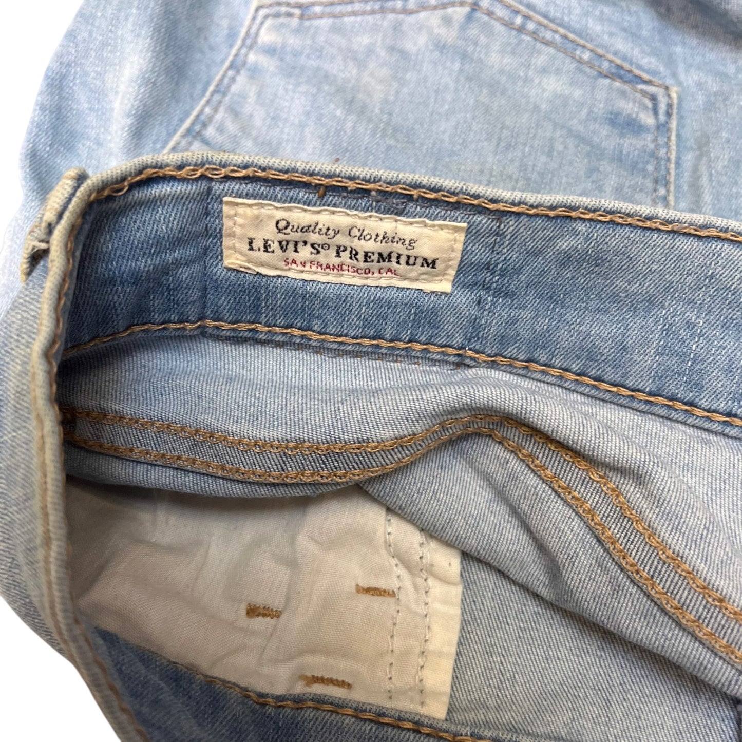 Levi's 720 Super Skinny Denim Shorts Fits as Womens M 30" Waist Blue High Rise