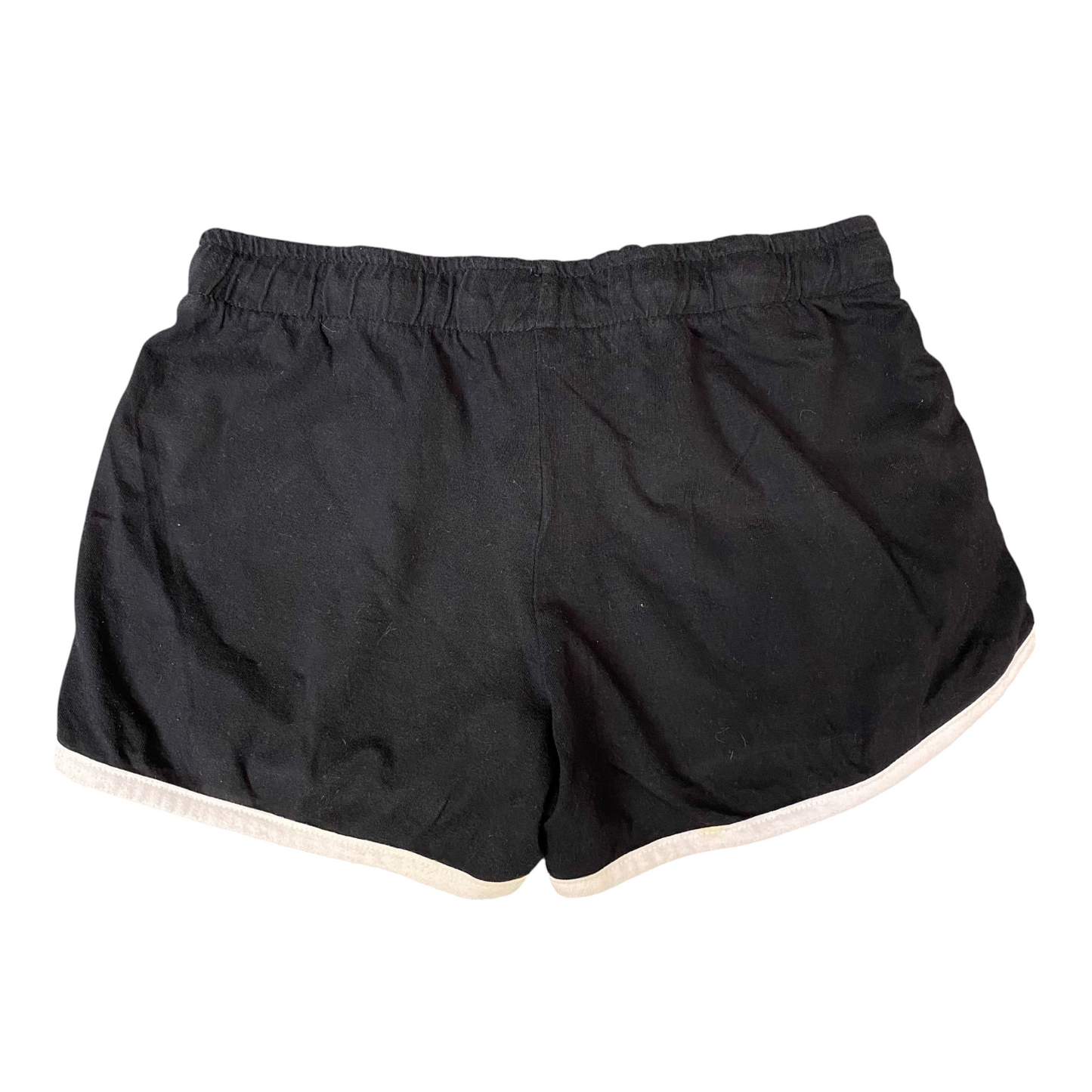 Running Sprinter Shorts Womens Small Black Athletic Drawstring Waist Dolphin Hem