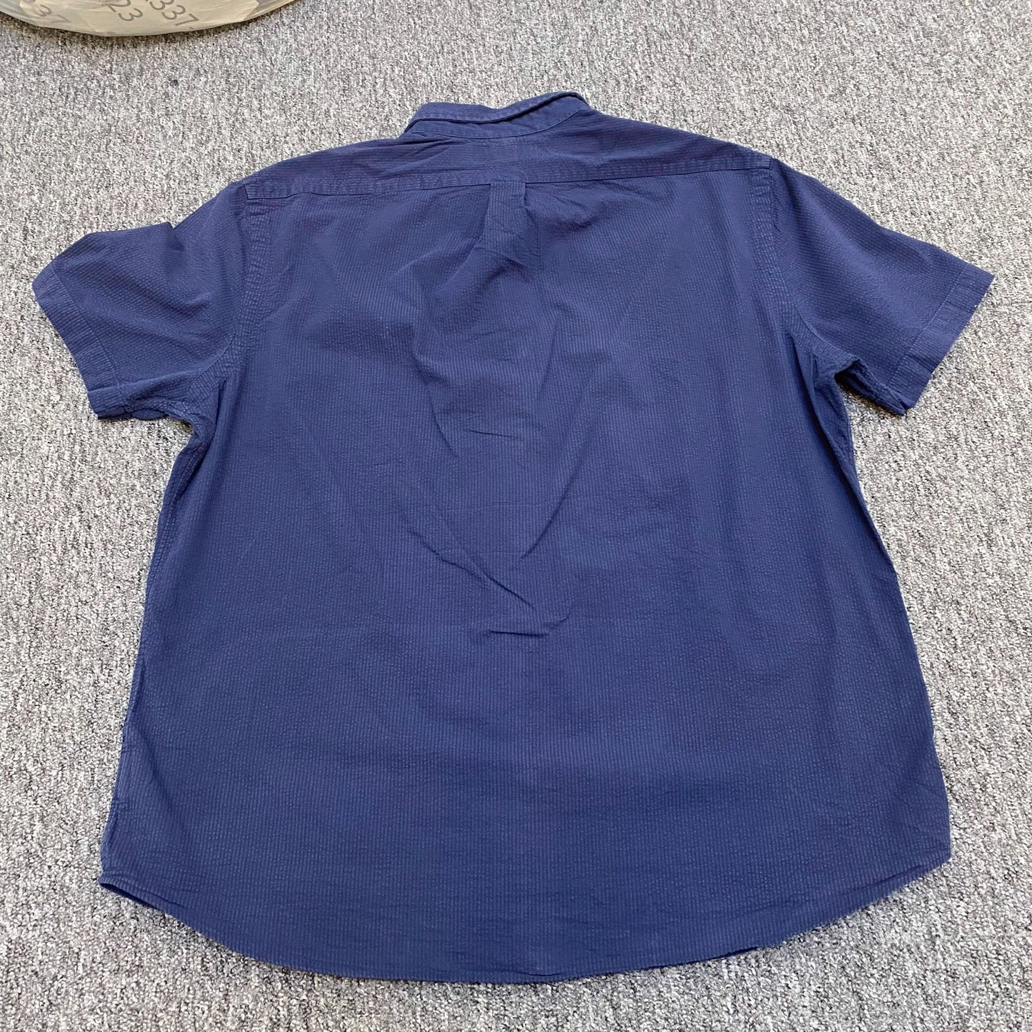 Ralph Lauren Shirt Mens L Navy Short Sleeve Classic Fit Pony Logo Button Down