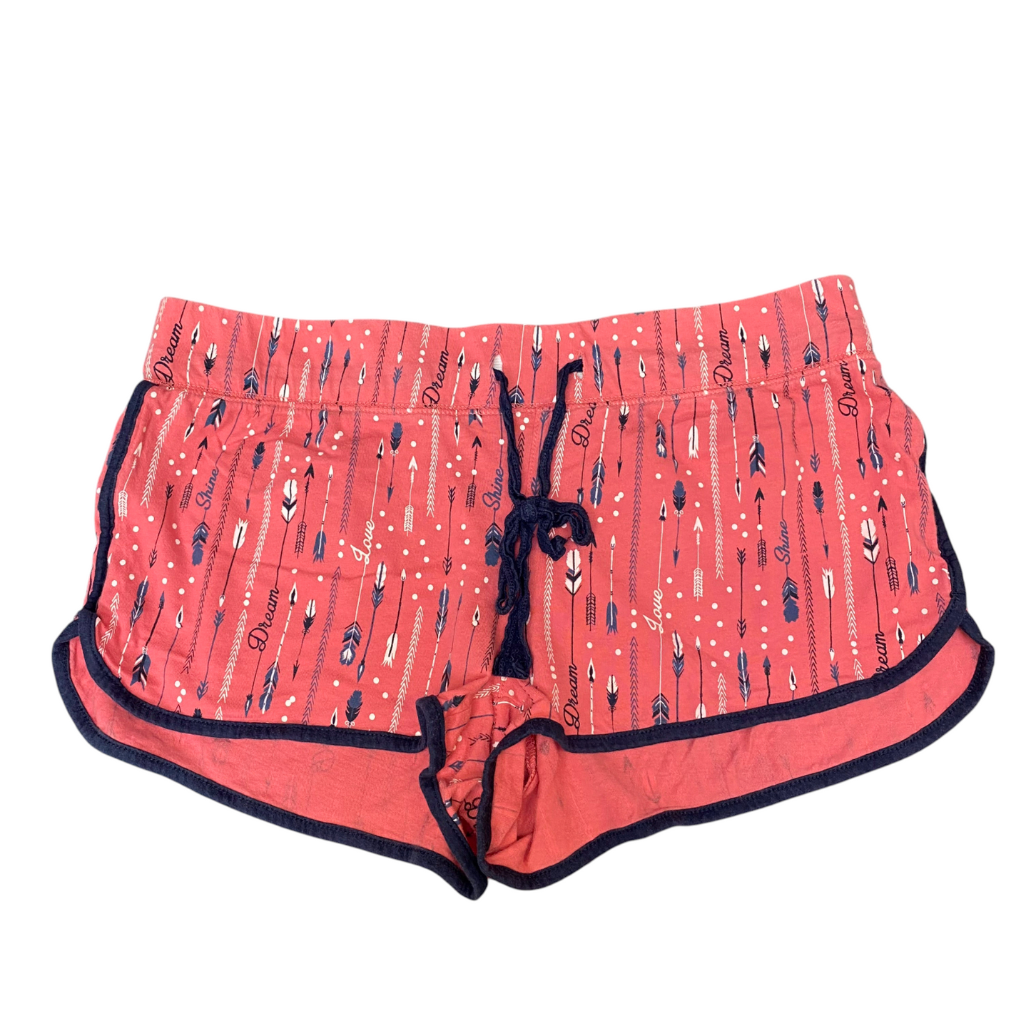 Swim Trunks Shorts Womens M Pink Printed Drawstring Elastic Waist Dolphin Hem