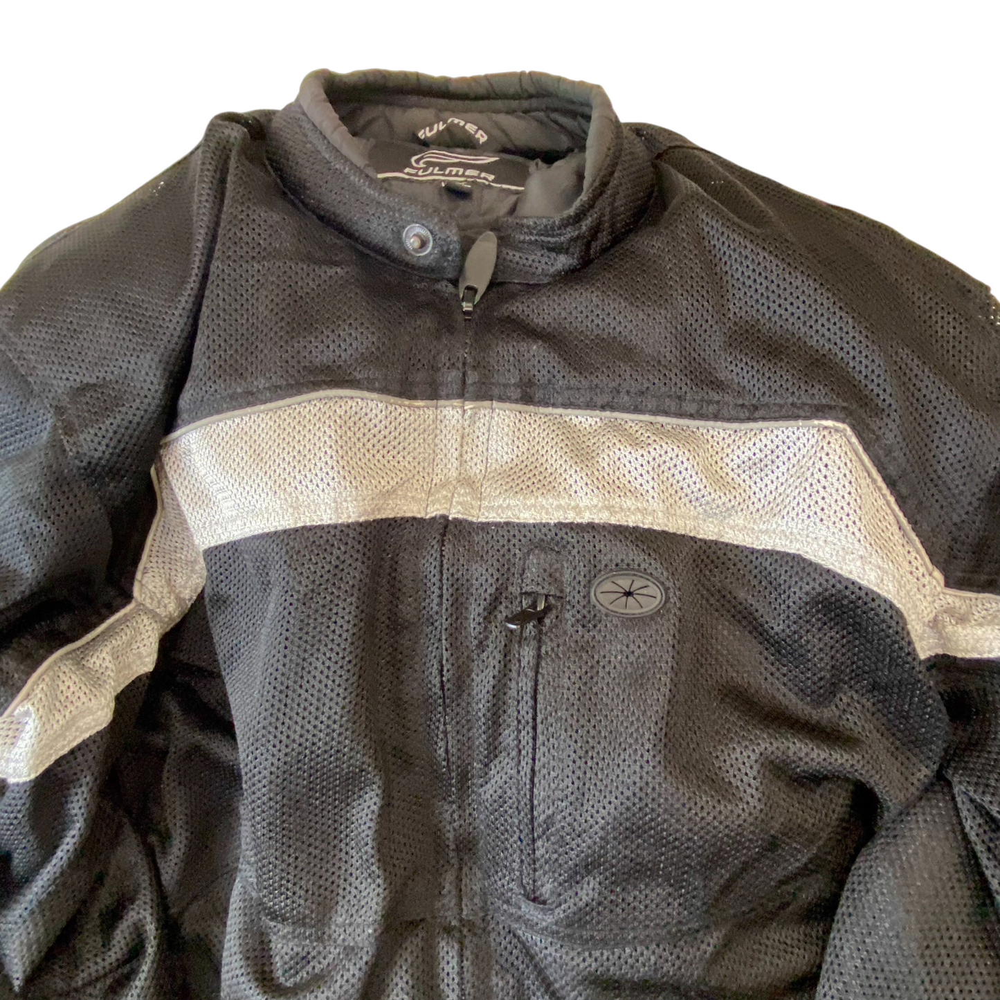 Fulmer Motorcycle Jacket Mens 2XL Black Armored Mesh Long Sleeve Racing Full Zip