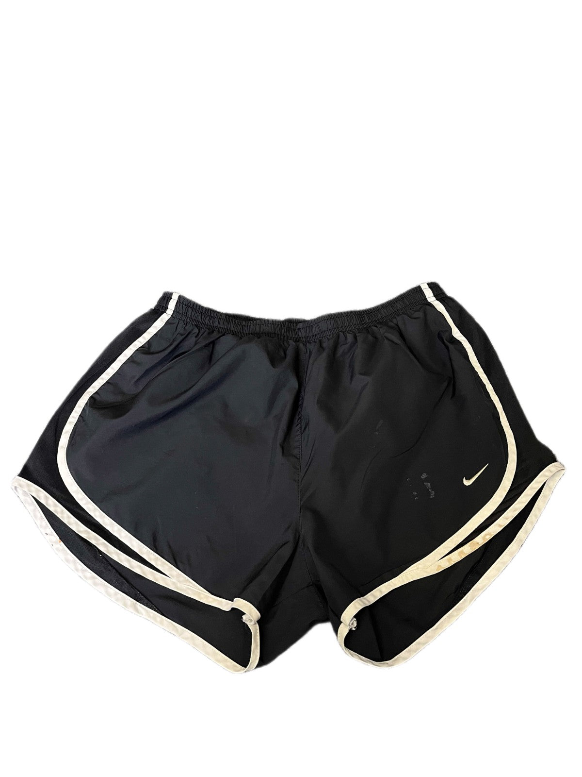 Nike Dri-FIT Running Athletic Shorts Fits as Women S 28" Waist Black Dolphin Hem
